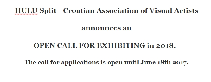 OPEN CALL FOR EXHIBITING in 2018.