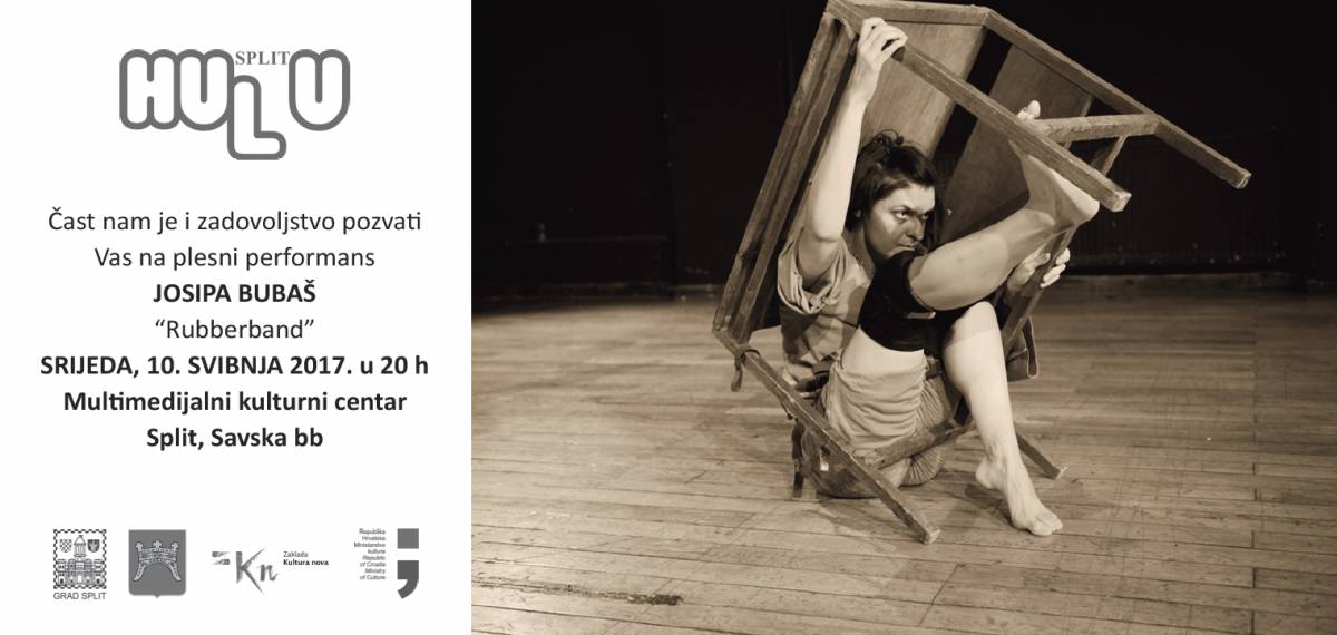 We are pleased to invite you to attend the dance performance ” Rubberband” by Josipa Bubaš & Rina Kotur / 10th May in MKC Split at 8pm (Savska bb)/ free entrance