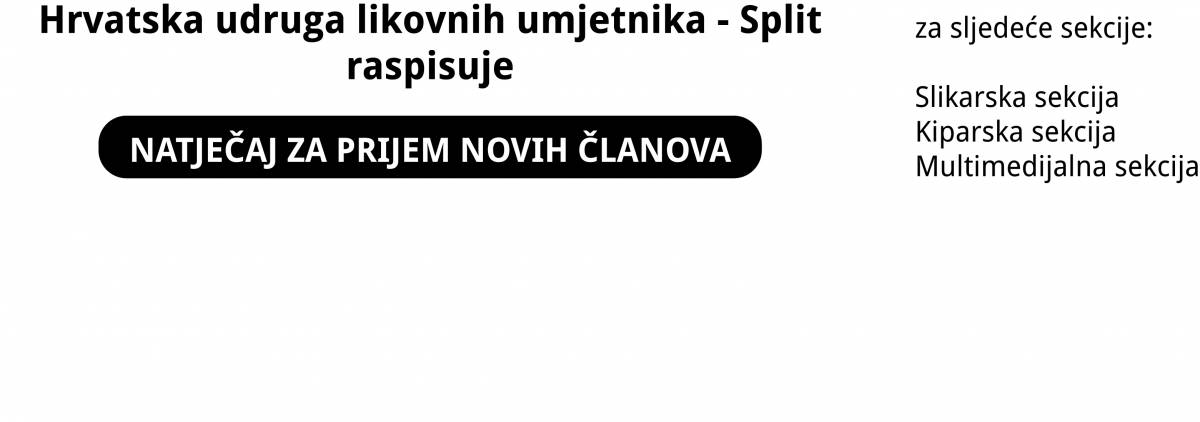 NATJEČAJ ZA PRIJEM NOVIH ČLANOVA U STRUKOVNU UDRUGU